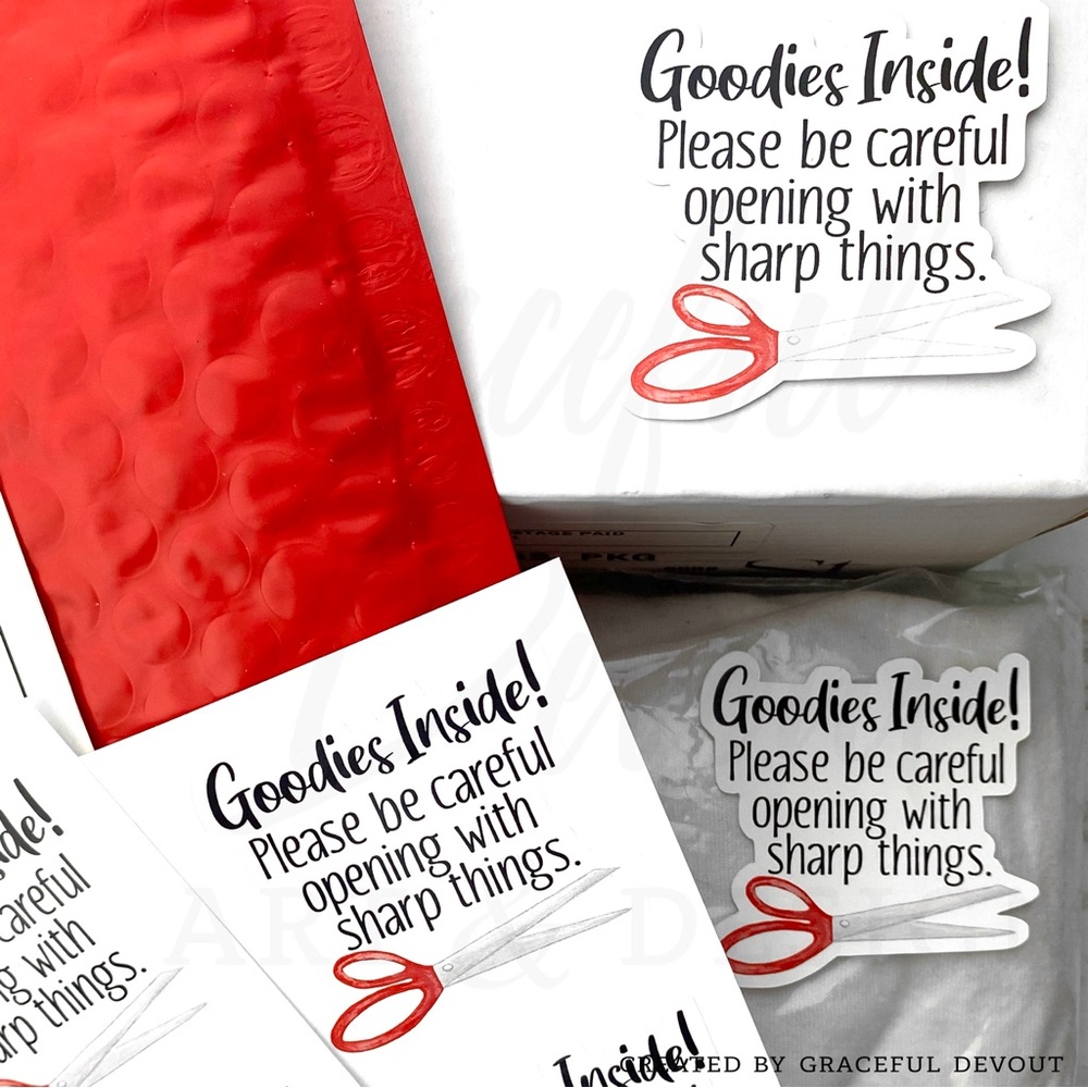 Goodies Inside! Please be careful opening with sharp things.- 2” Sticker (96ct.) - Picture 2 of 5